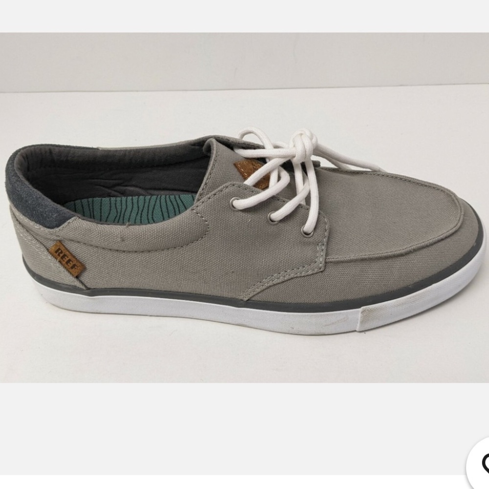 Reef Men's Deckhand 3 Sneaker Grey/ White Size 9 US